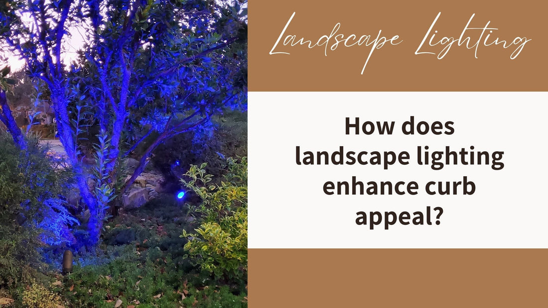 How does landscape lighting enhance curb appeal?
