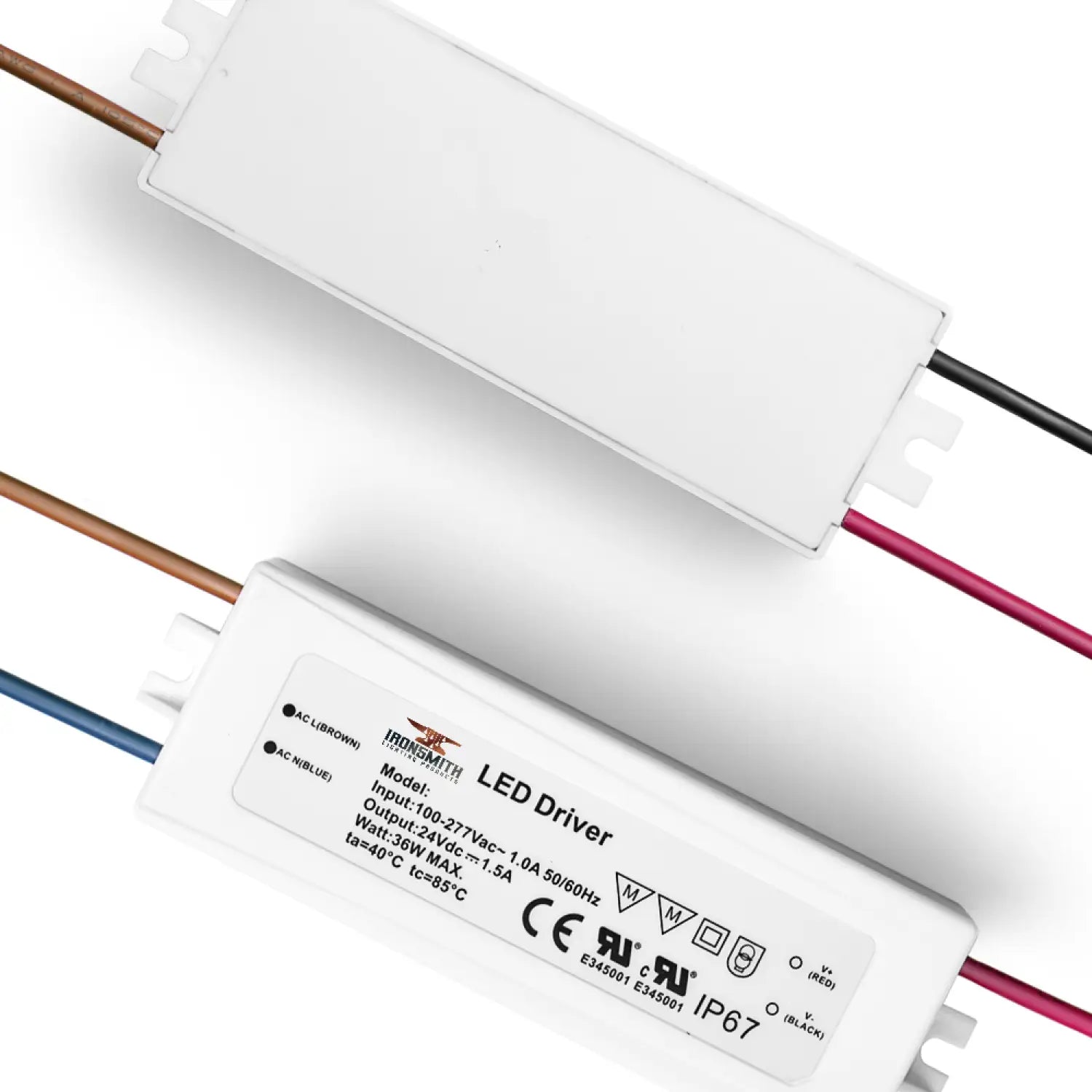100-240V AC - 24V DC | 36W LED Constant Current Driver - 100 Volts - 240 Volts / 24V / 36 Watt - LED Driver