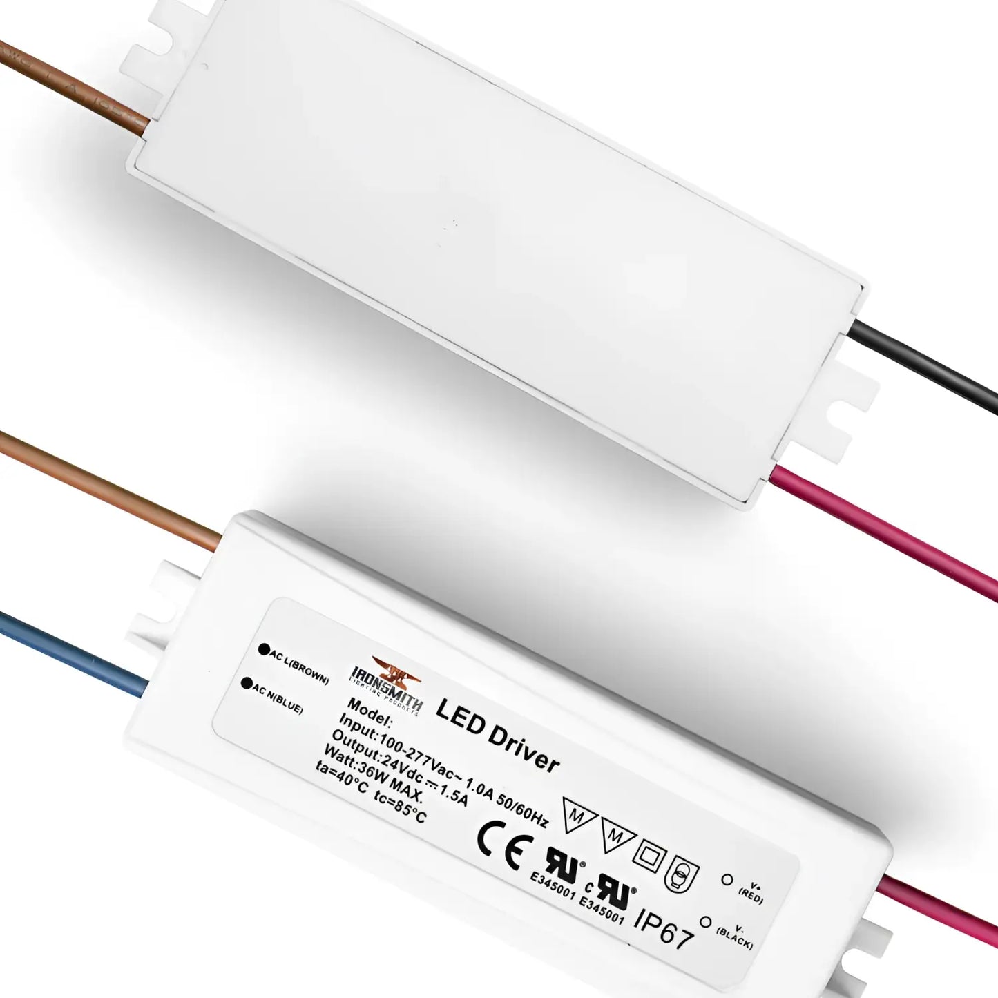 100-240V AC - 24V DC | 36W LED Constant Current Driver - 100 Volts - 240 Volts / 24V / 36 Watt - LED Driver