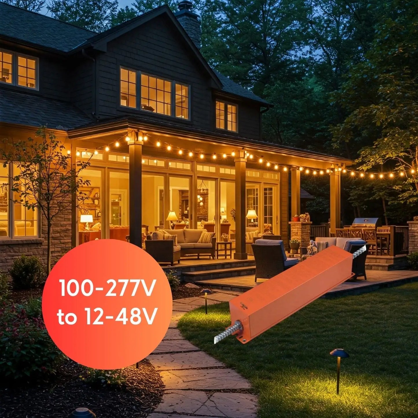 100-277V AC - 12-48V DC | 12W LED Emergency Driver - 100 Volts - 277 Volts / 12V - 48V / 12 Watt - LED Driver
