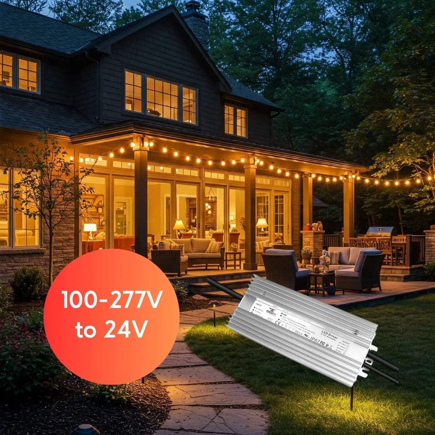100-277V AC - 24V DC | 300W LED Driver Suppliers with Dimming - 100 Volts - 277 Volts / 24V / 300 Watt - LED Driver