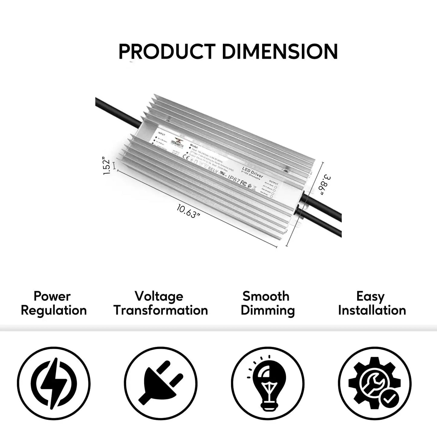 100-277V AC - 24V DC | 300W LED Driver Suppliers with Dimming - 100 Volts - 277 Volts / 24V / 300 Watt - LED Driver