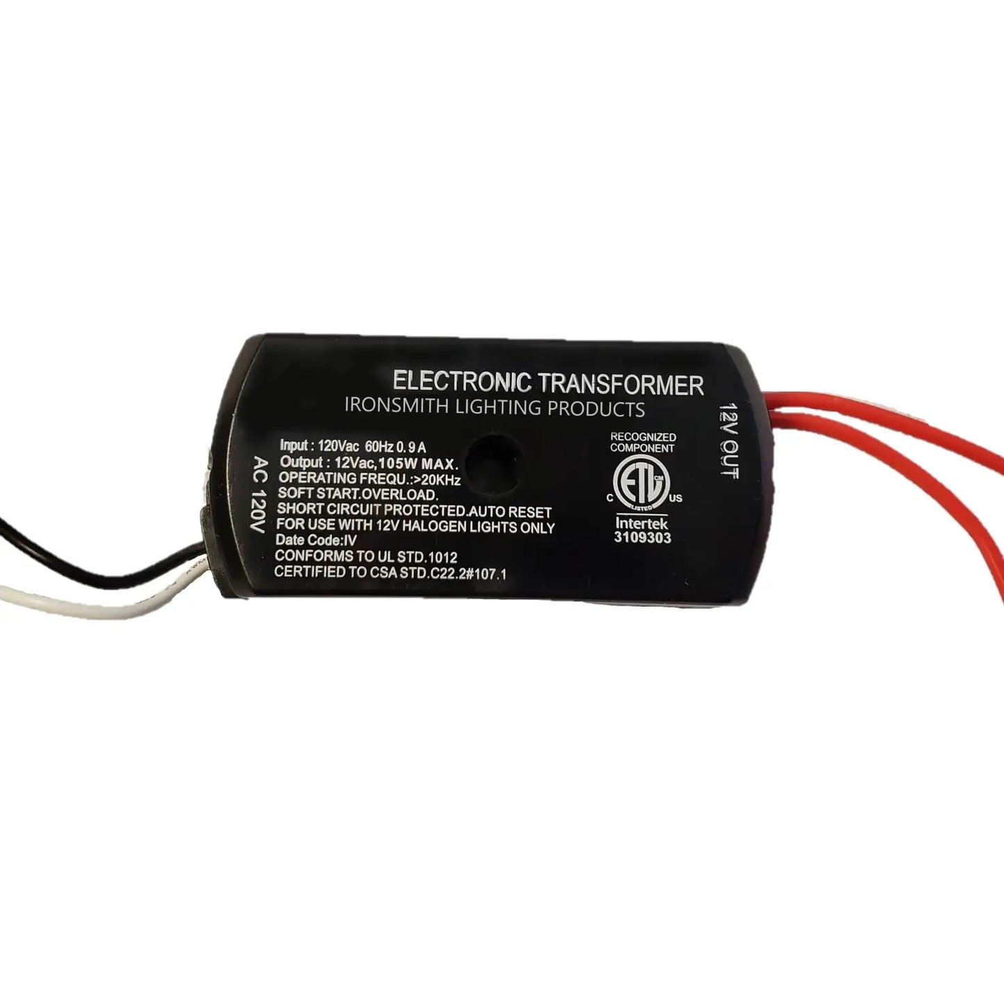 105W Halogen Electronic Potted Mini Transformer - 120 Volt / 12 Volt / 105 Watt - Transformer