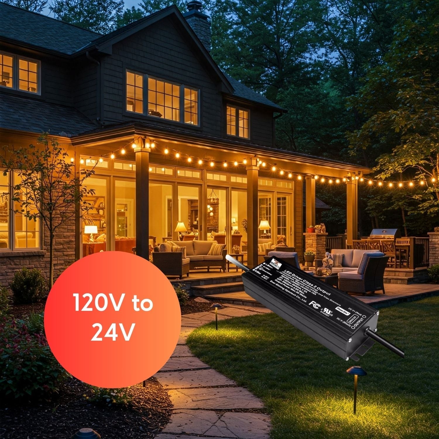 120V -24V DC 96W | LED Dimmable Driver with Triac - 120 Volts / 24V DC / 96 Watt - LED Driver