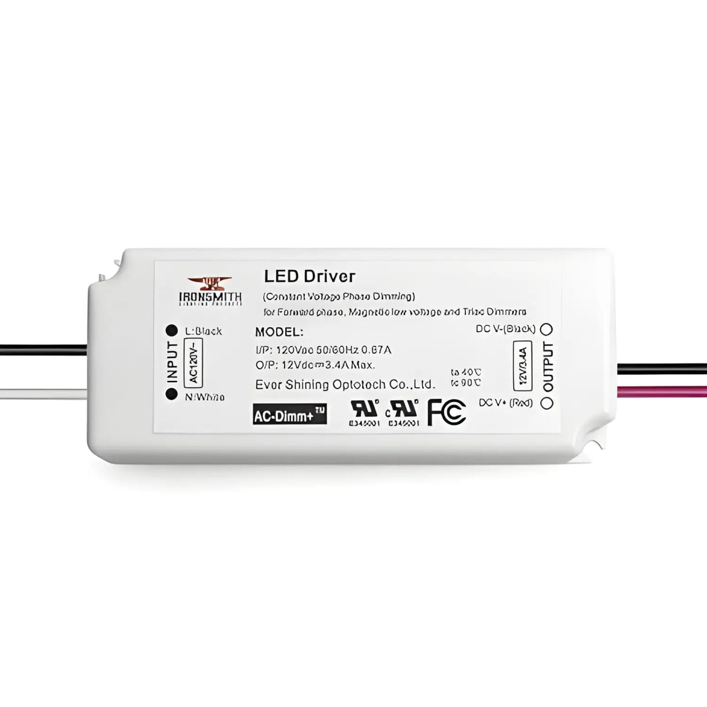120Volts AC - 27V to 42V DC | 42W Constant Current flicker free LED Driver with Triac Dimming - 120 Volts / 27V - 42V