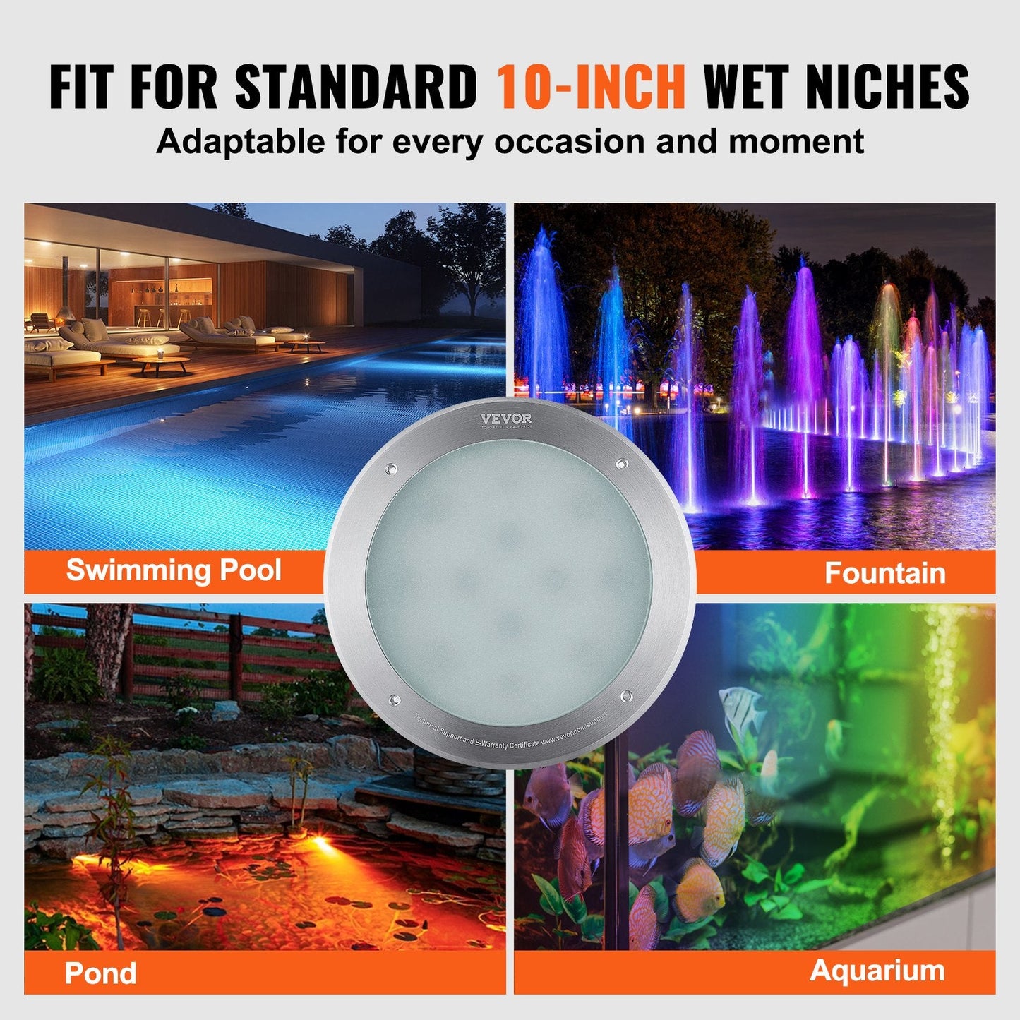 12V 40W LED Pool Lights with Remote Control & RGBW Color Changing Feature - Pool Light - 12V Hanging Light