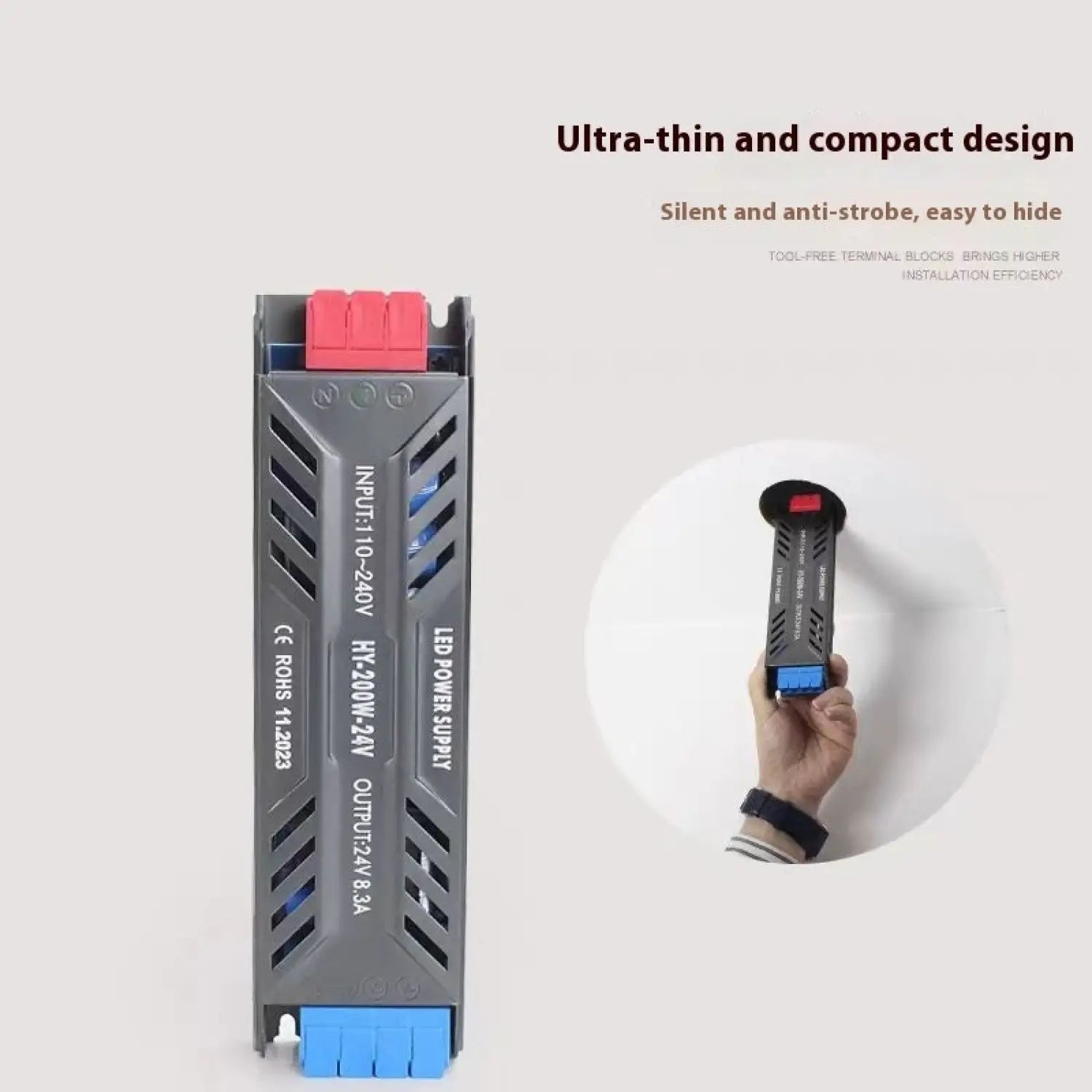 12V Power Supply for LED Strip with Anti-Strobe Technology - 12V Hanging Light