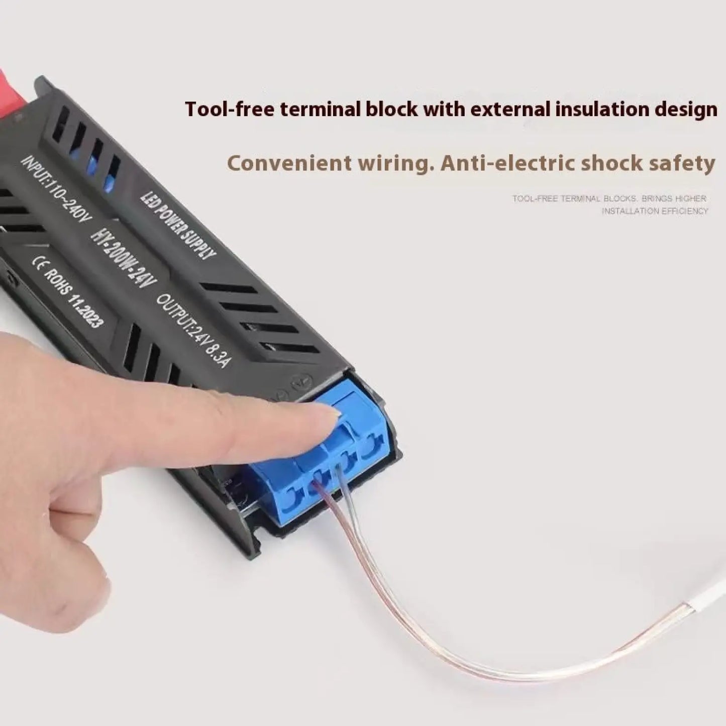 12V Power Supply for LED Strip with Anti-Strobe Technology - 12V Hanging Light