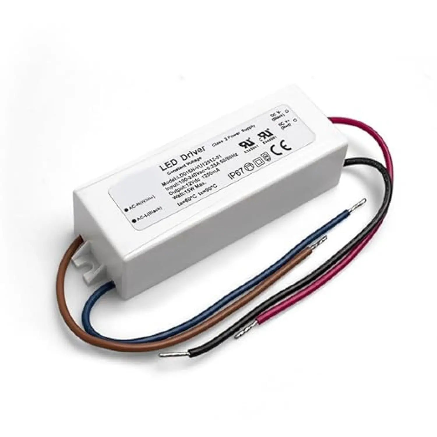 15.12W LED Drivers 24V | Constant Voltage 100-240V AC to 24V DC - 100 Volts - 240 Volts / 24V / 15.12 Watt - LED Driver