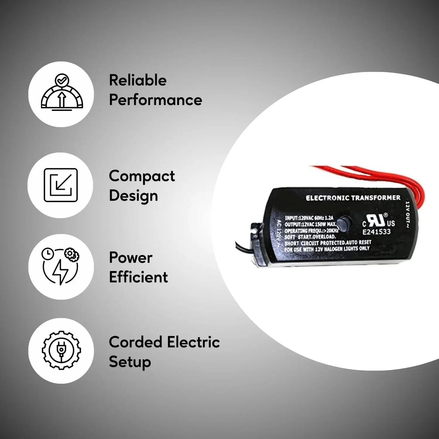 150W Halogen Potted Transformers Electronic - 120 Volt / 12 Volt / 150 Watt Max - Transformer