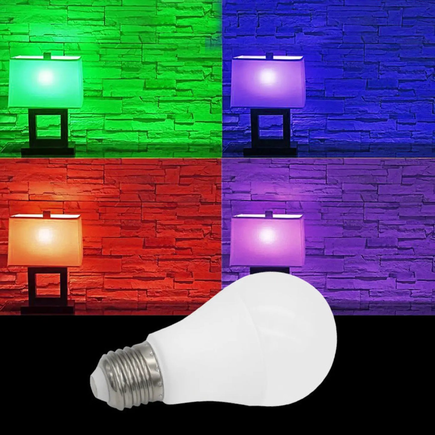 16-Color Changing LED Dimmer Bulb with Remote Control - White light plus IPL B22 - Bulb using remote