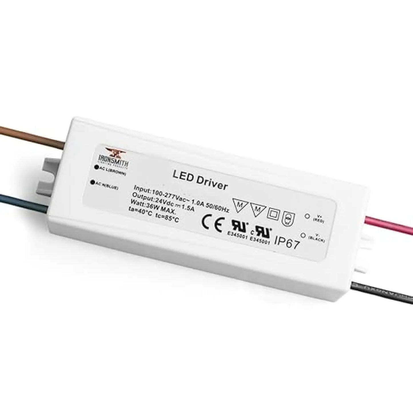 22W LED Driver 24V Dimmable | 110-277V AC to 24V DC Constant Voltage - 110 Volts - 277 Volts / 24V / 22 Watt - LED