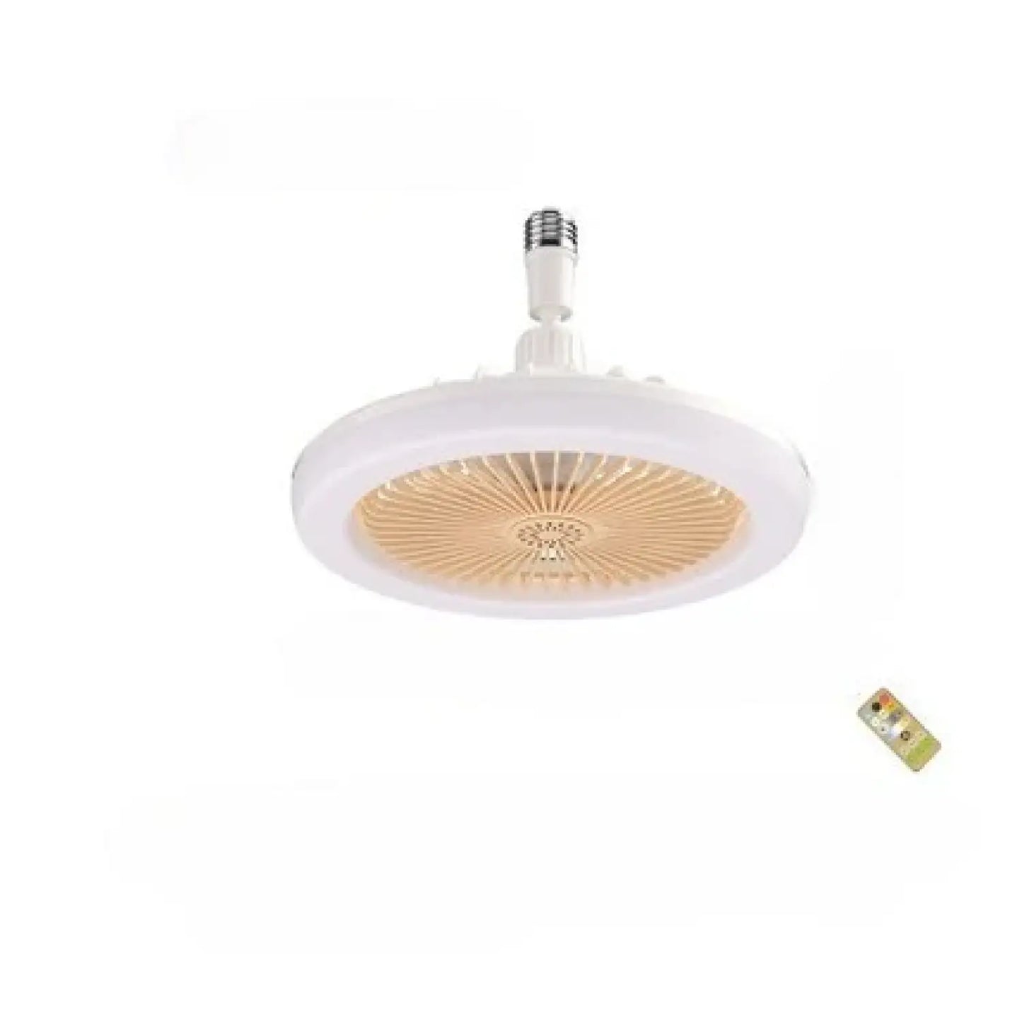 26CM Remote Control LED Light and Fan - Ceiling Fan with E27 Lamp - Upgraded 30w yellow - Hanging Fan