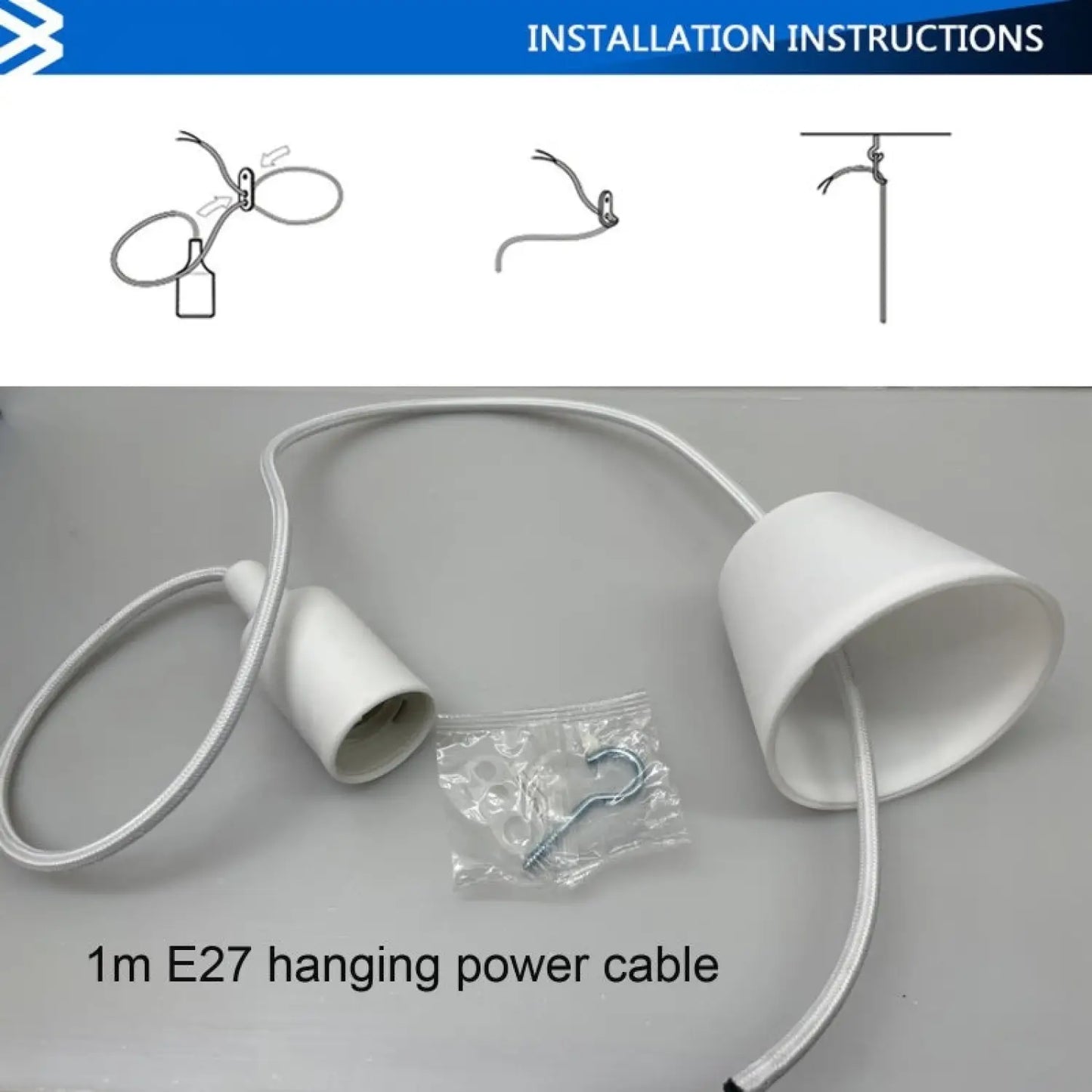 26CM Remote Control LED Light and Fan - Ceiling Fan with E27 Lamp - Hanging Fan