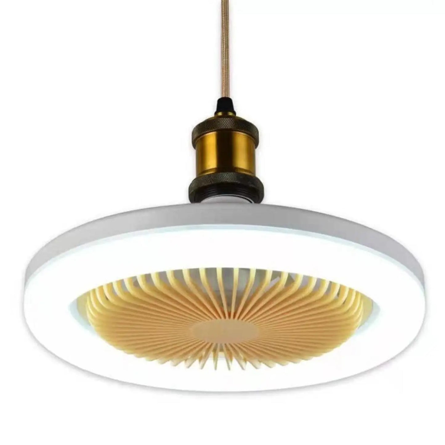 26CM Remote Control LED Light and Fan - Ceiling Fan with E27 Lamp - Hanging Fan
