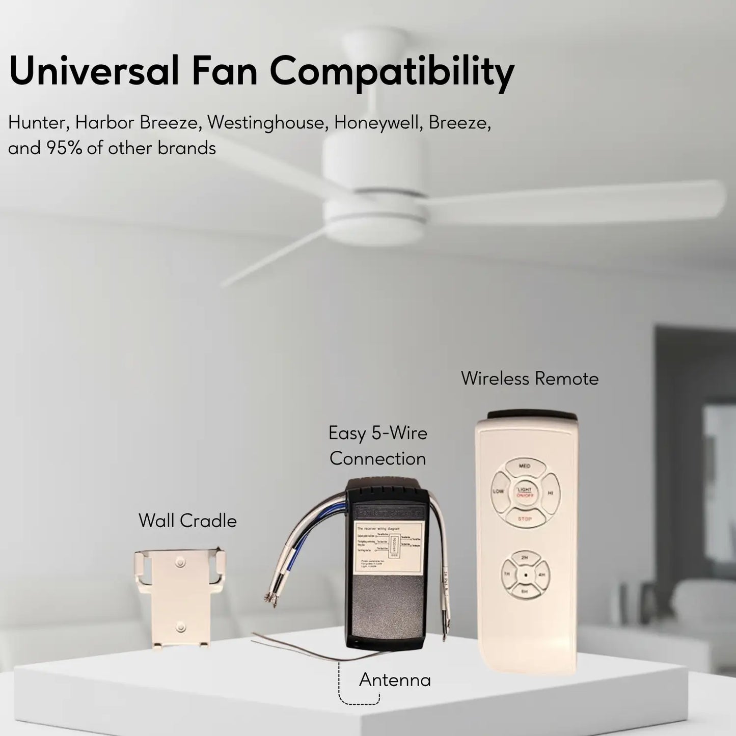 3-in-1 Remote Control for Ceiling Fan - Ceiling Fan Control