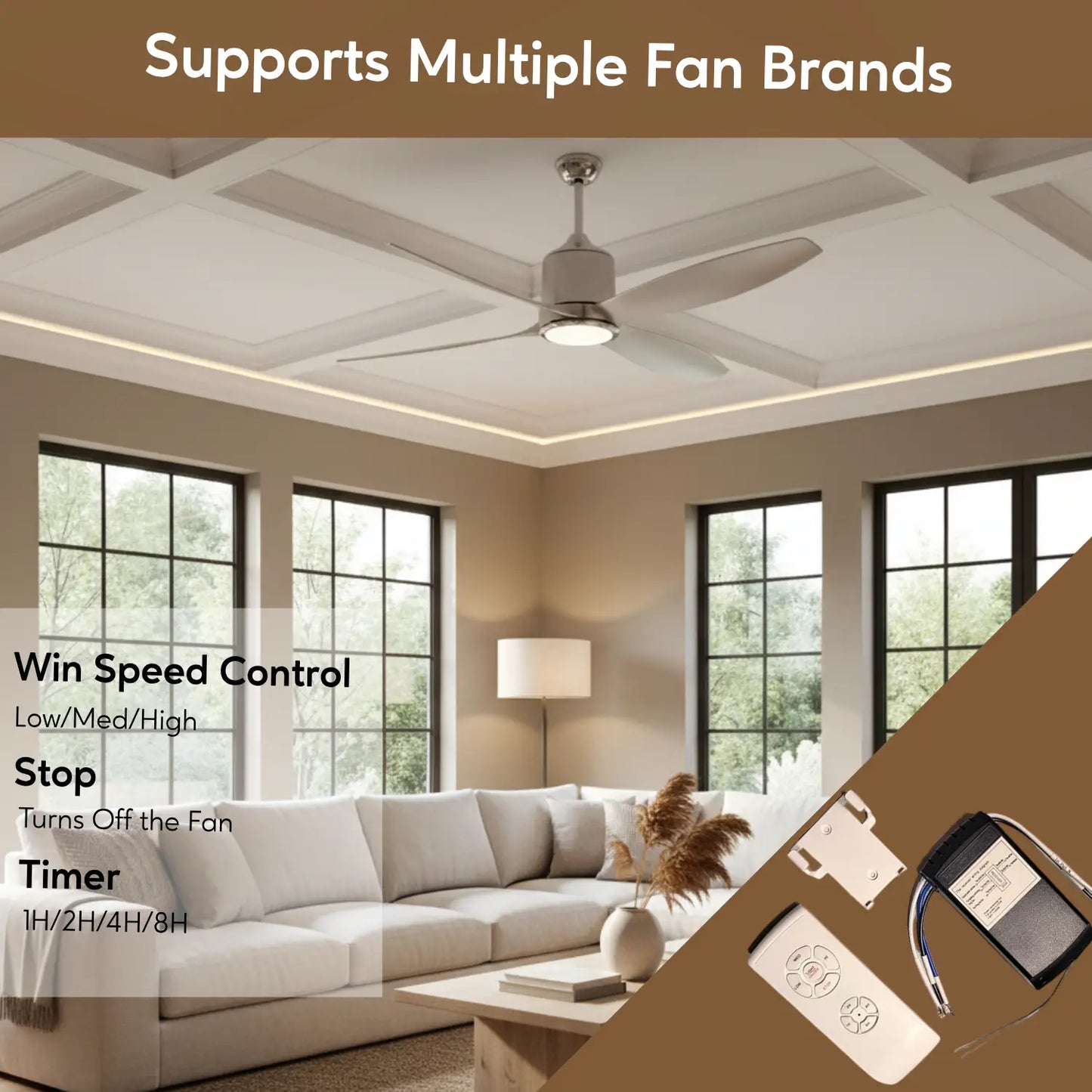 3-in-1 Remote Control for Ceiling Fan - Ceiling Fan Control