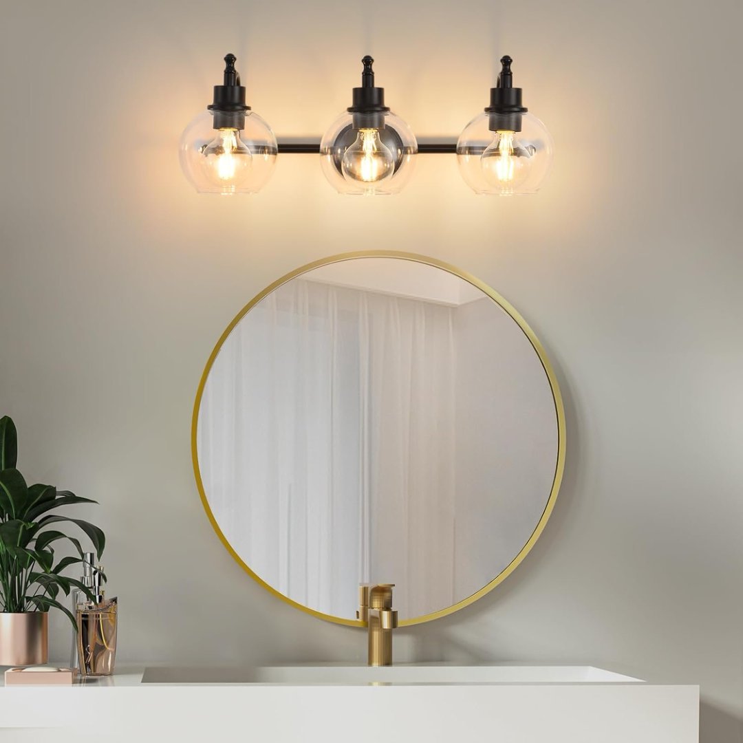 3 Lights Bathroom Vanity Fixture 22 Inch Bathroom Fixture Bathroom Lamp Above Mirror With Clear Glass Cover For Living