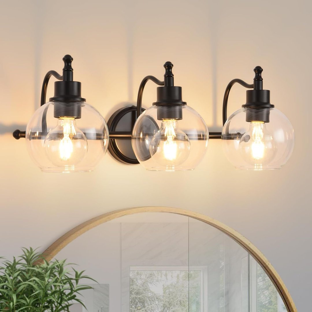3 Lights Bathroom Vanity Fixture 22 Inch Bathroom Fixture Bathroom Lamp Above Mirror With Clear Glass Cover For Living