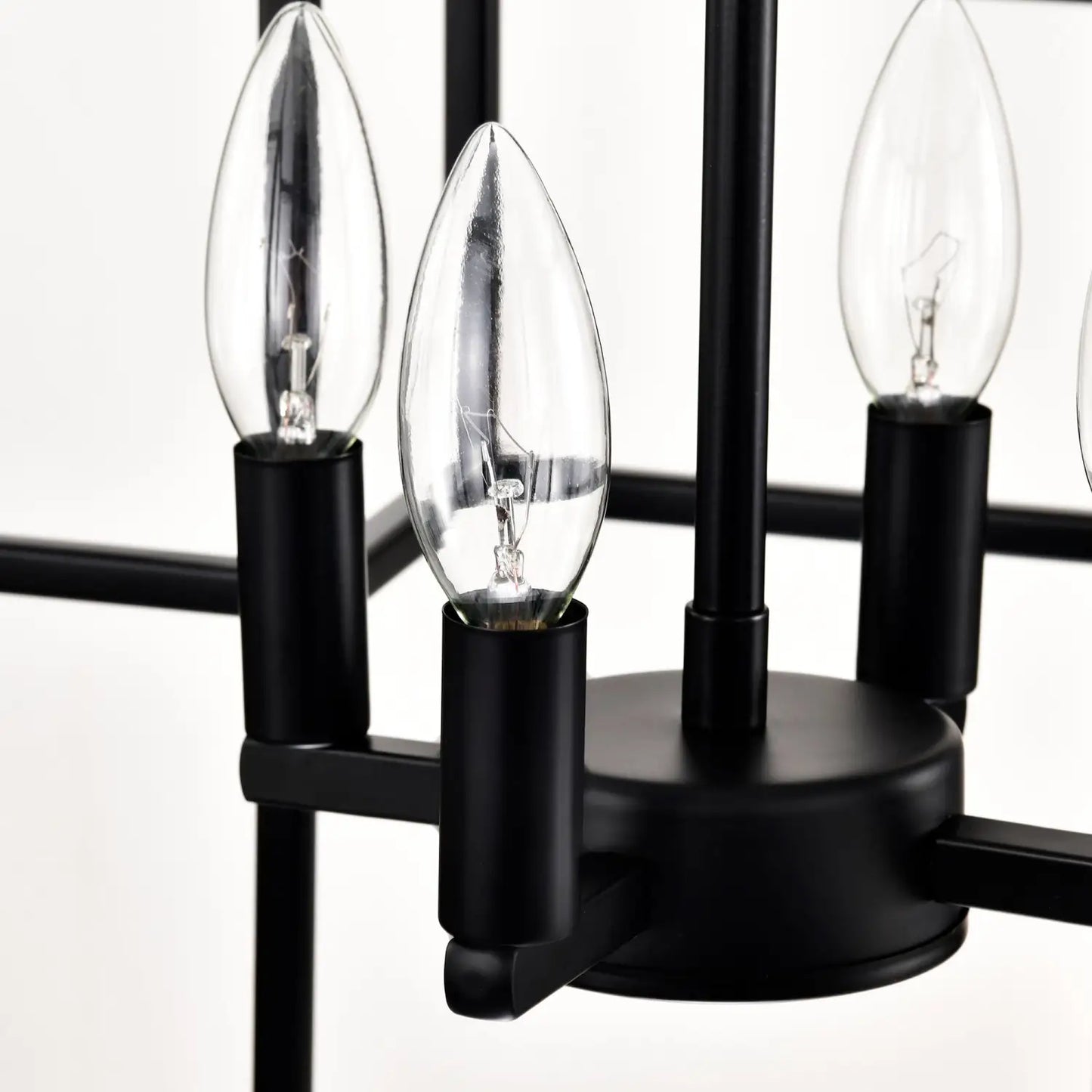4 Light Farmhouse Hanging Lights Indoor with Adjustable Height Matte Black Hanging Light