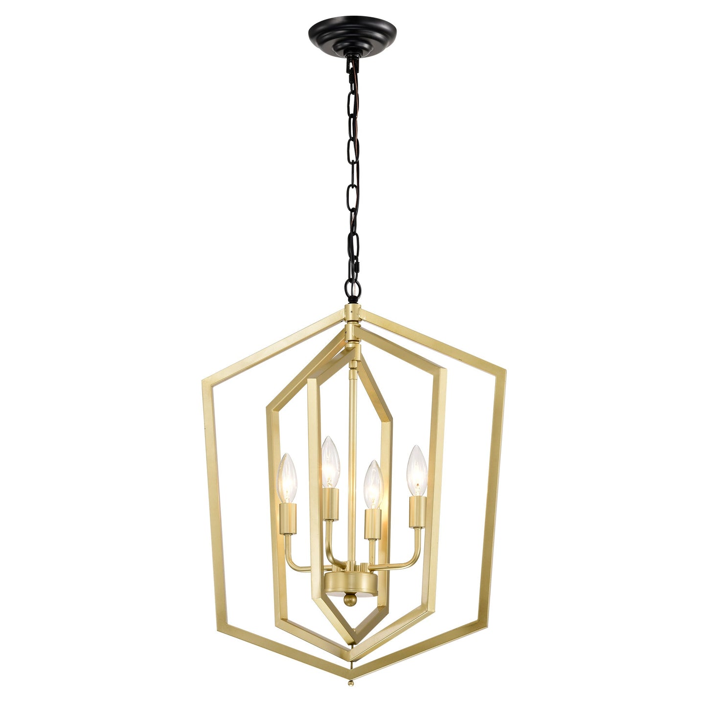 4 Light Farmhouse Kitchen Chandeliers Vintage Cage Light Fixture Adjustable Height Chandeliers For Dining Room Hallway