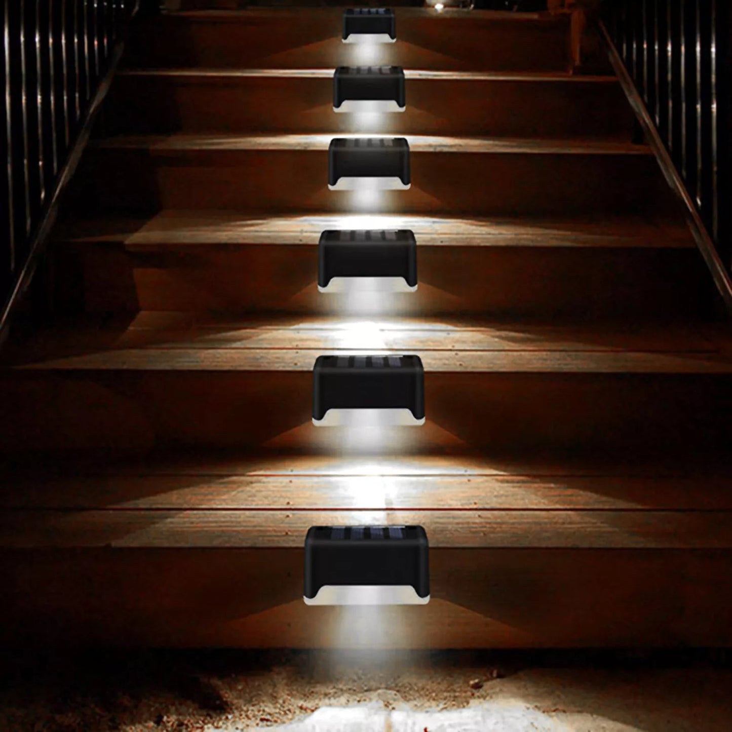 4 Solar LED Bright Deck Lights Outdoor Garden Patio Railing Decks Path Lighting Outdoor Garden Light Deck Lamp Solar