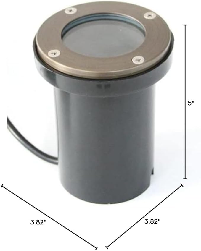 In-Ground Well Modern Lighting Fixtures with Brass Cover (Flat Top)