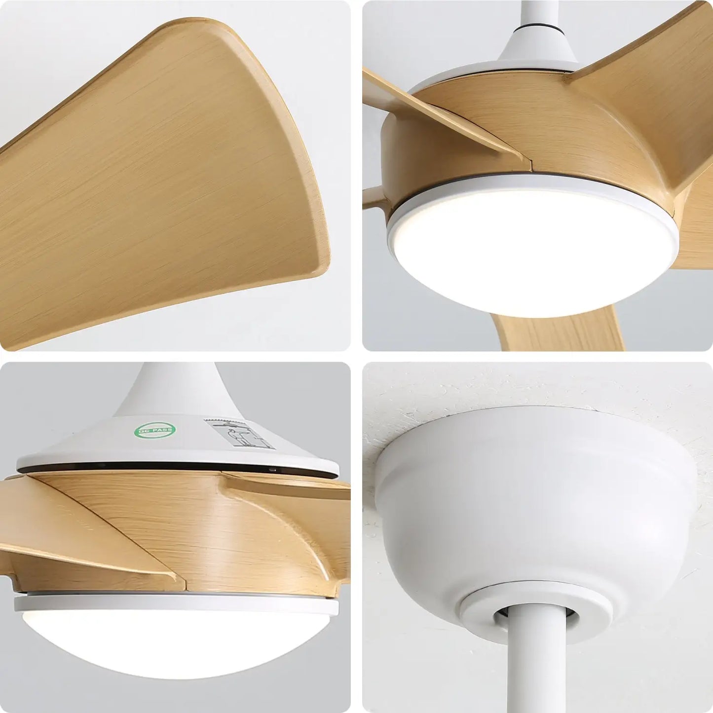Plastic Ceiling Fans - White - 12V Hanging Light