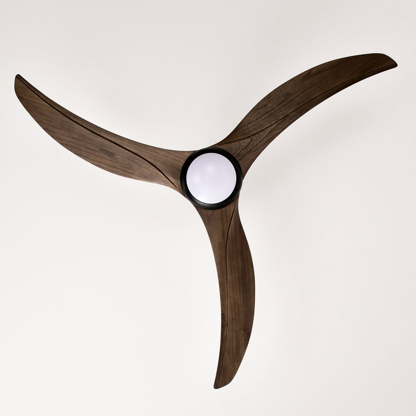 52’’ Ceiling Fan with Light Modern Design Remote and 6 Speed Options Matte Black 12V Hanging Light