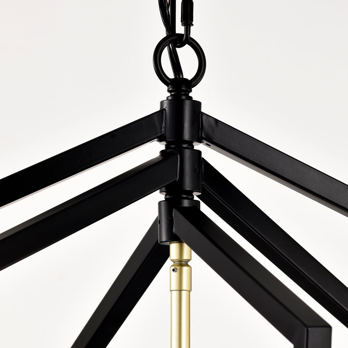 8 Light Farmhouse Hanging Lights Living Room Chandelier with Lantern Frame