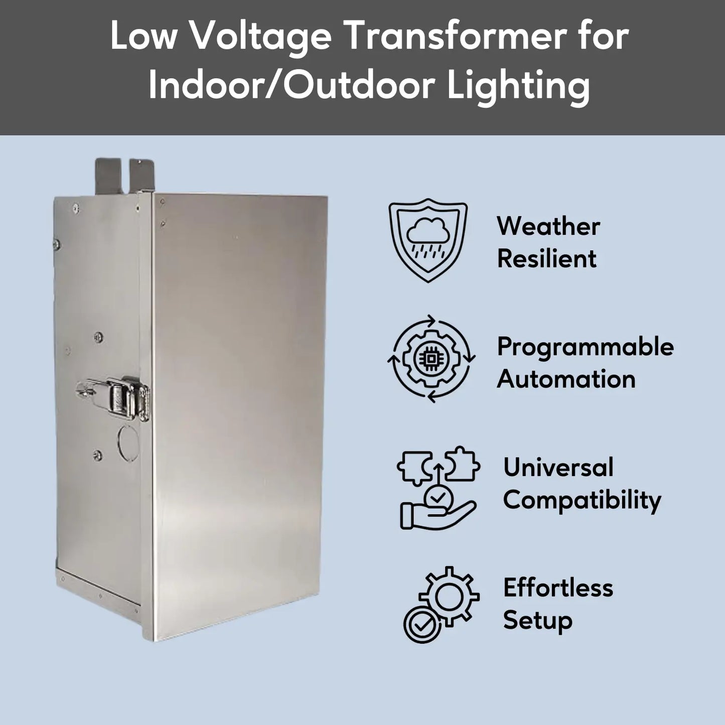 600W Multi-Tap Low Voltage Transformer | 12V - 15V - 120 Volt / 12 VOLT - 15 VOLT / 600 Watt - Landscape Transformers