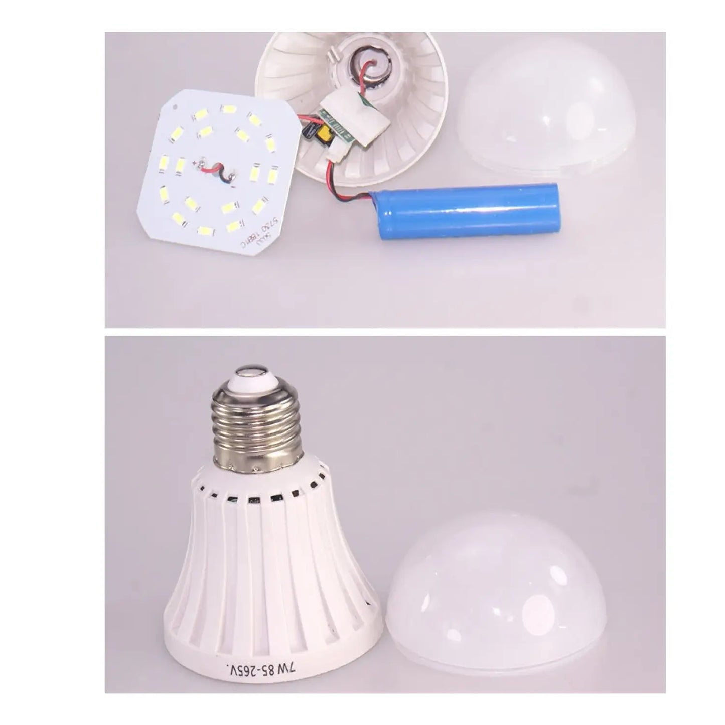 7W LED Emergency Light Bulbs - Rechargeable & Energy Saving - 12V Hanging Light