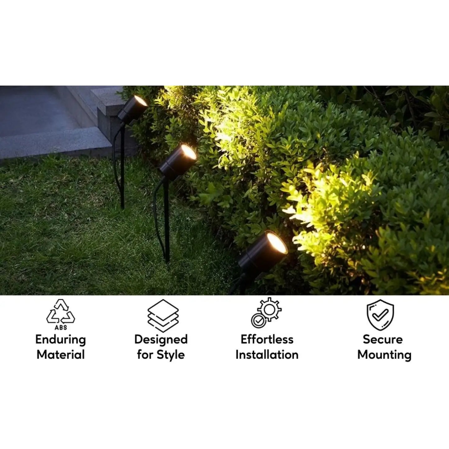 8-Inch Lawn Stakes with Side Wireway | 1/2 NPT Thread (Pack of 2) - Spike Mount