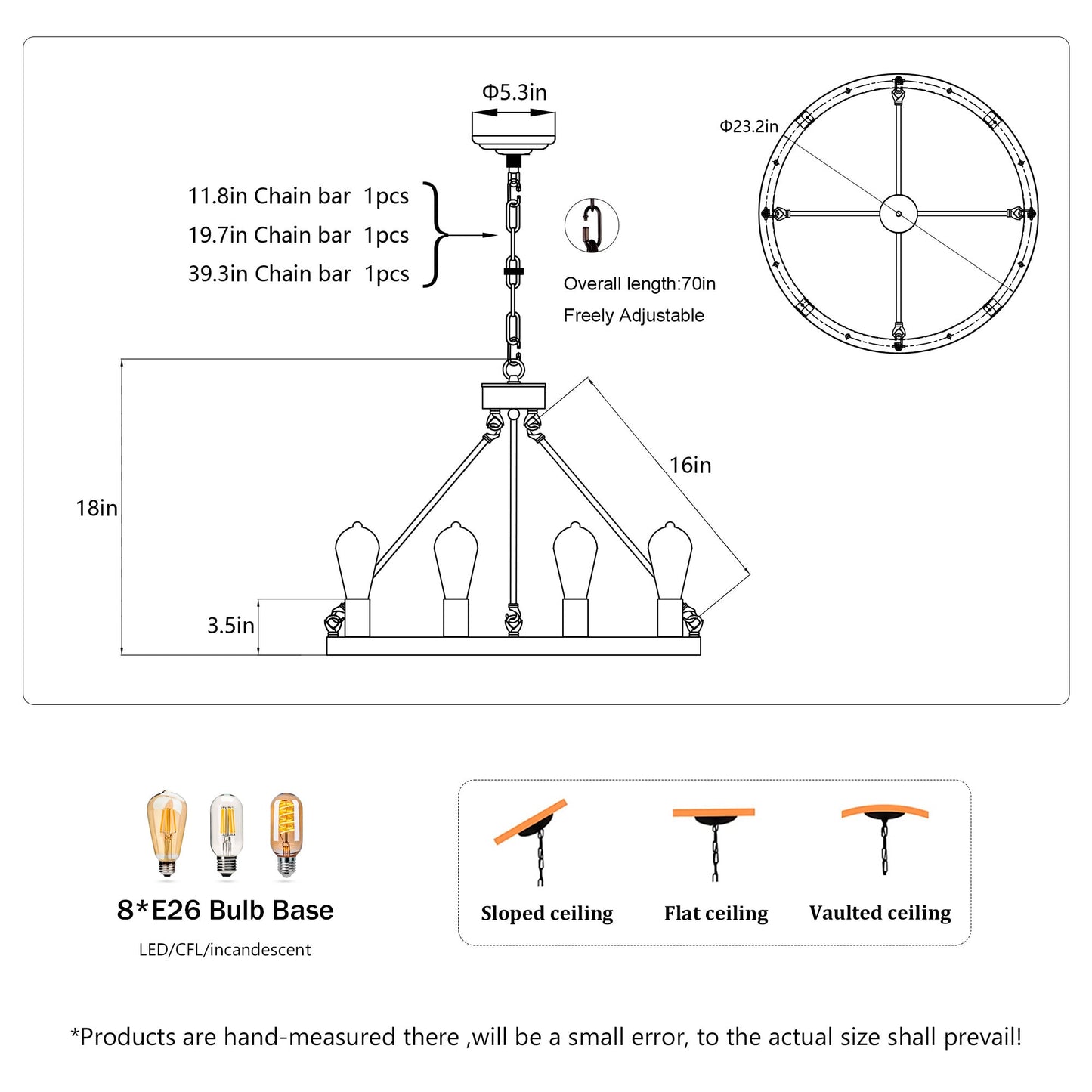 8 Light No Bulbs Matte Black Wagon Wheel Chandelier Farmhouse Modern Small Round Chandelier For Living Room Kitchen