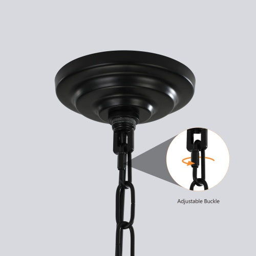 8 Lights Black & Gold Lantern Tiered Chandelier Industrial Farmhouse Chandelier No Bulbs Unavailable Platform Temu