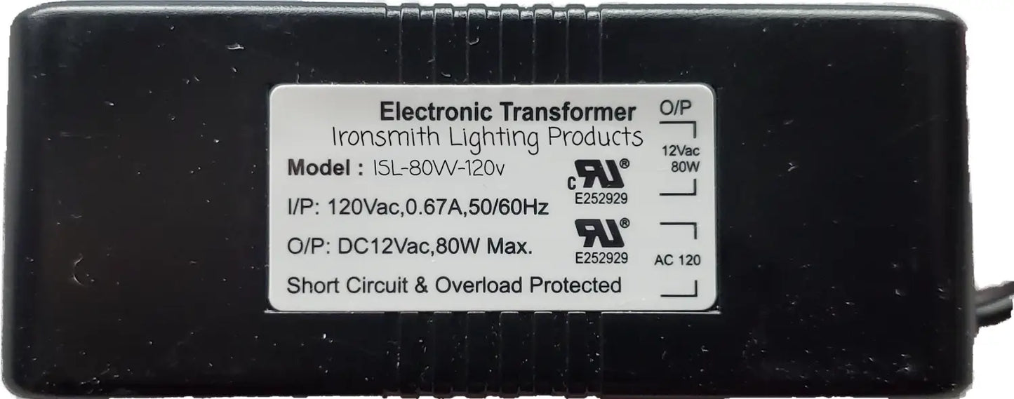 80W Halogen Electronic Transformer - 120 Volt / 12 Volt / 80 Watt Max - Transformer