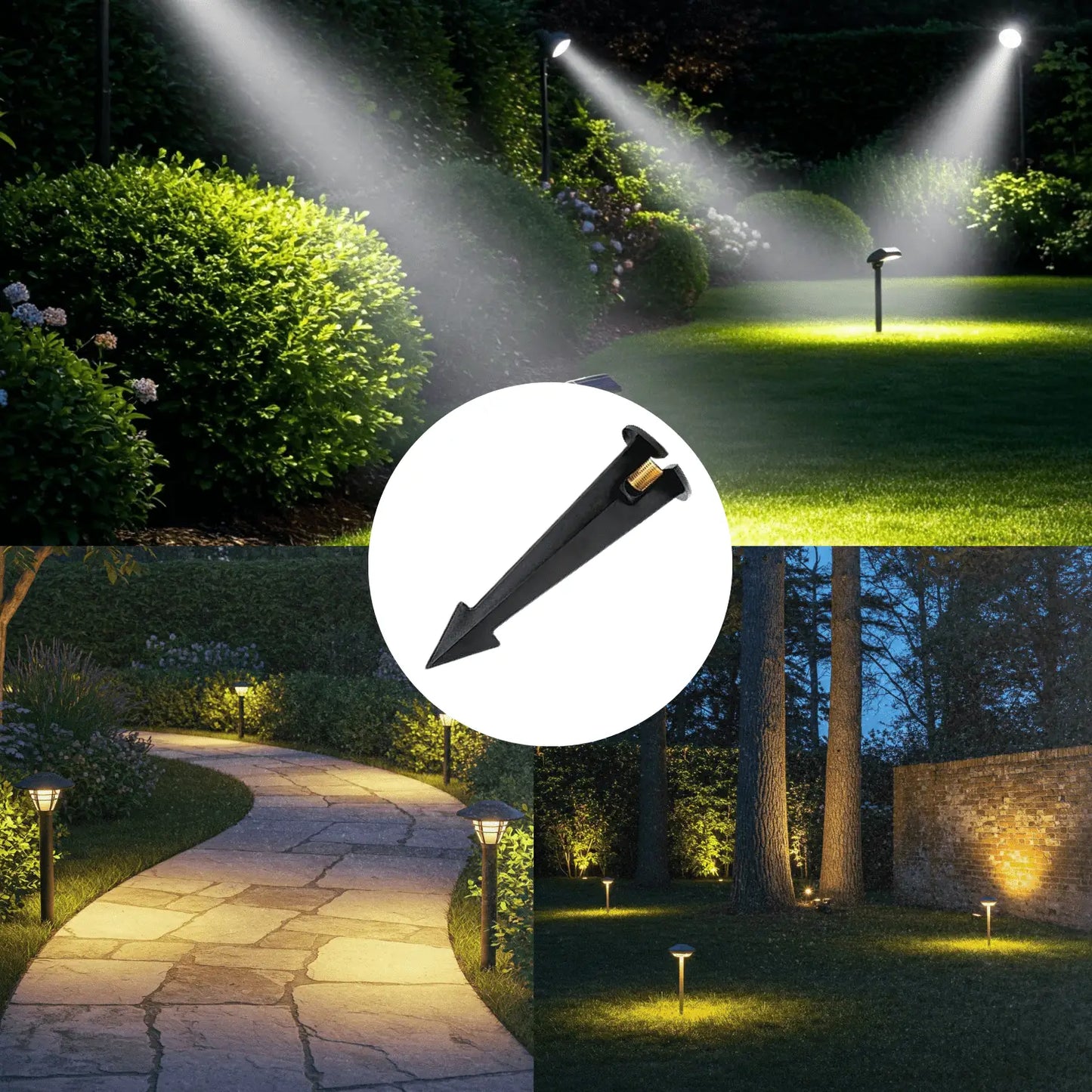 Garden Stakes | 9-Inch In-Ground Solid Brass 1/2ββ NPT Thread 2 Pack - 2 Pack - Spike