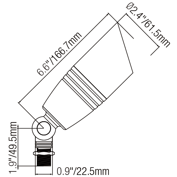 Classic MR 16 Aluminium Up Lights for Outdoor Landscape Lighting
