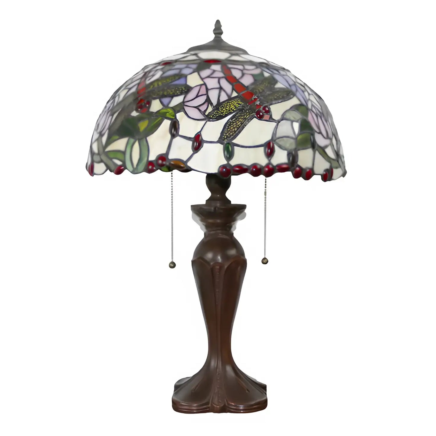 American Tiffany Glass Tabletop Lamp - No Bulb - Table Lamp
