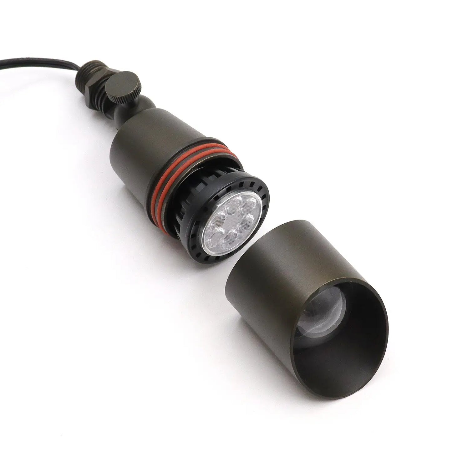 Antique Bronze Brass Light Fixture with MR16 Base and 72’’ Wire - Spot Light Fixture