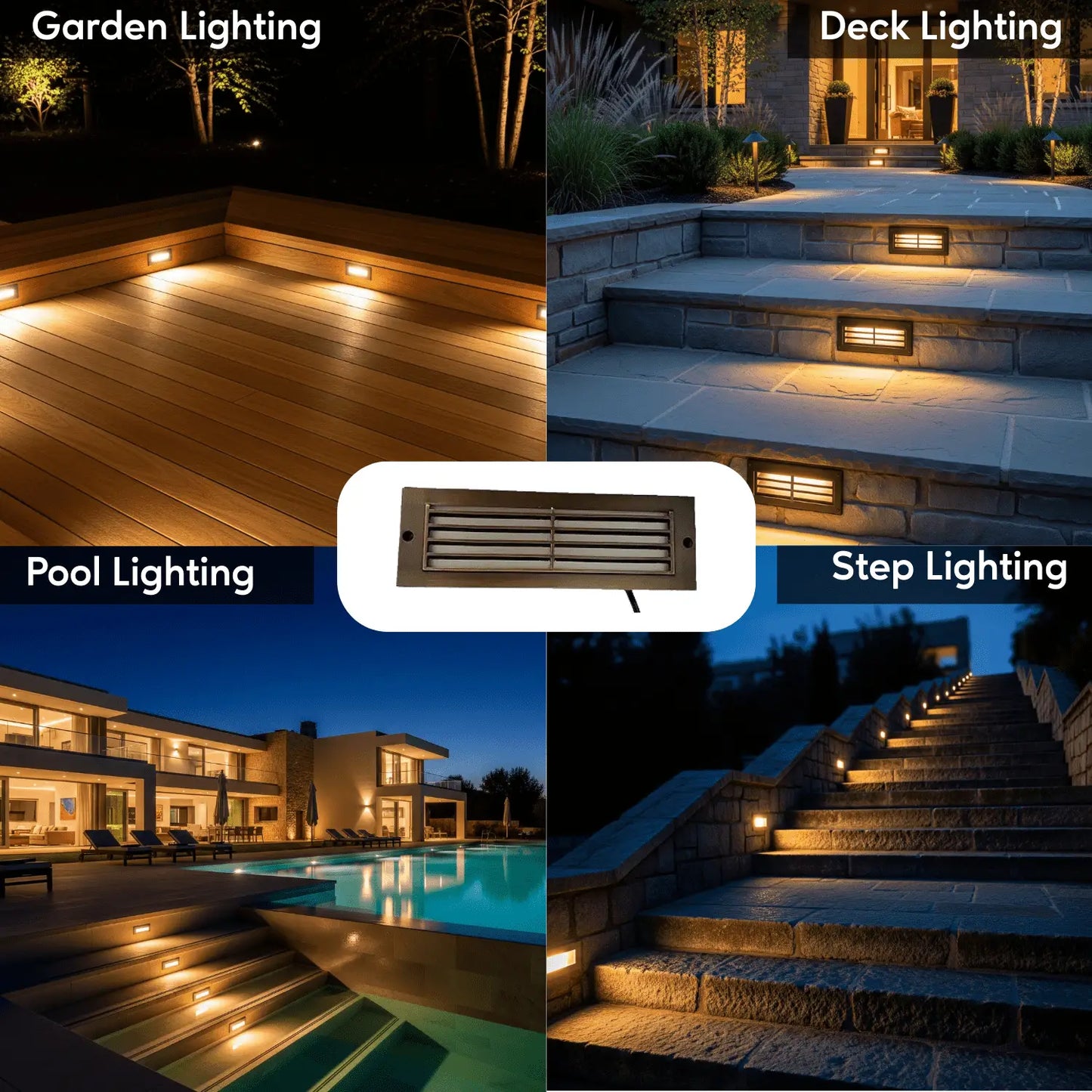 Antique Bronze LED Step Light Fixture | Brass Construction | Low Voltage - Oil Rubbed Bronze - Step Light