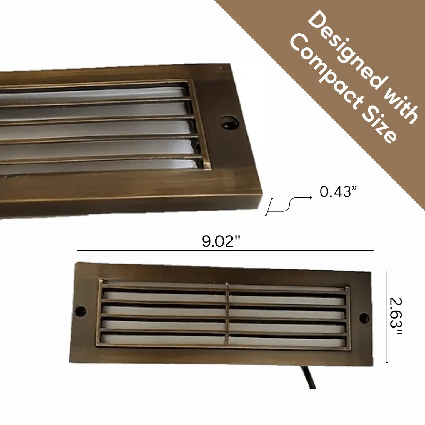 Antique Bronze LED Step Light Fixture | Brass Construction | Low Voltage - Oil Rubbed Bronze - Step Light