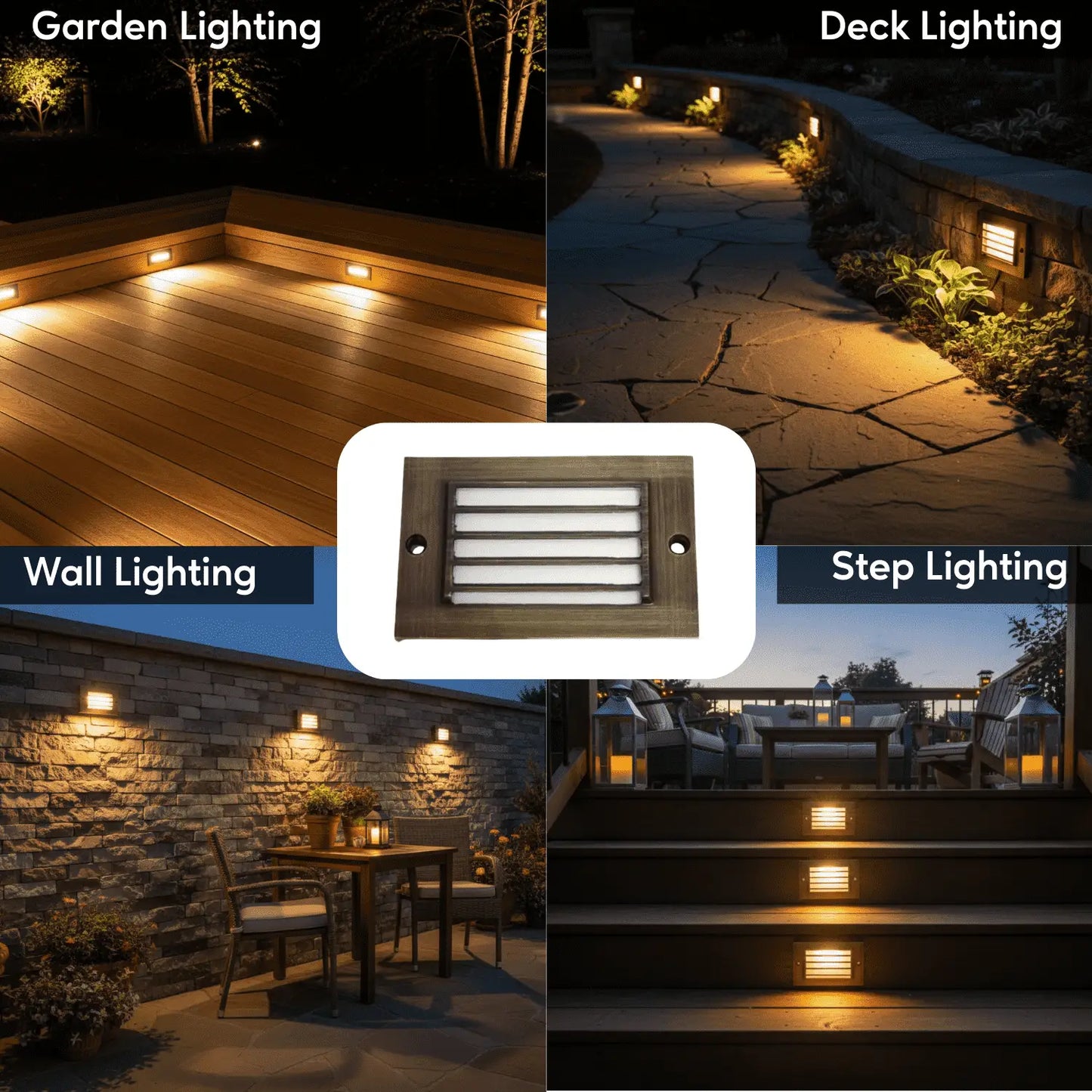 Antique Bronze LED Step Light Fixture | Brass Construction | Low Voltage - Oil Rubbed Bronze - Step Light