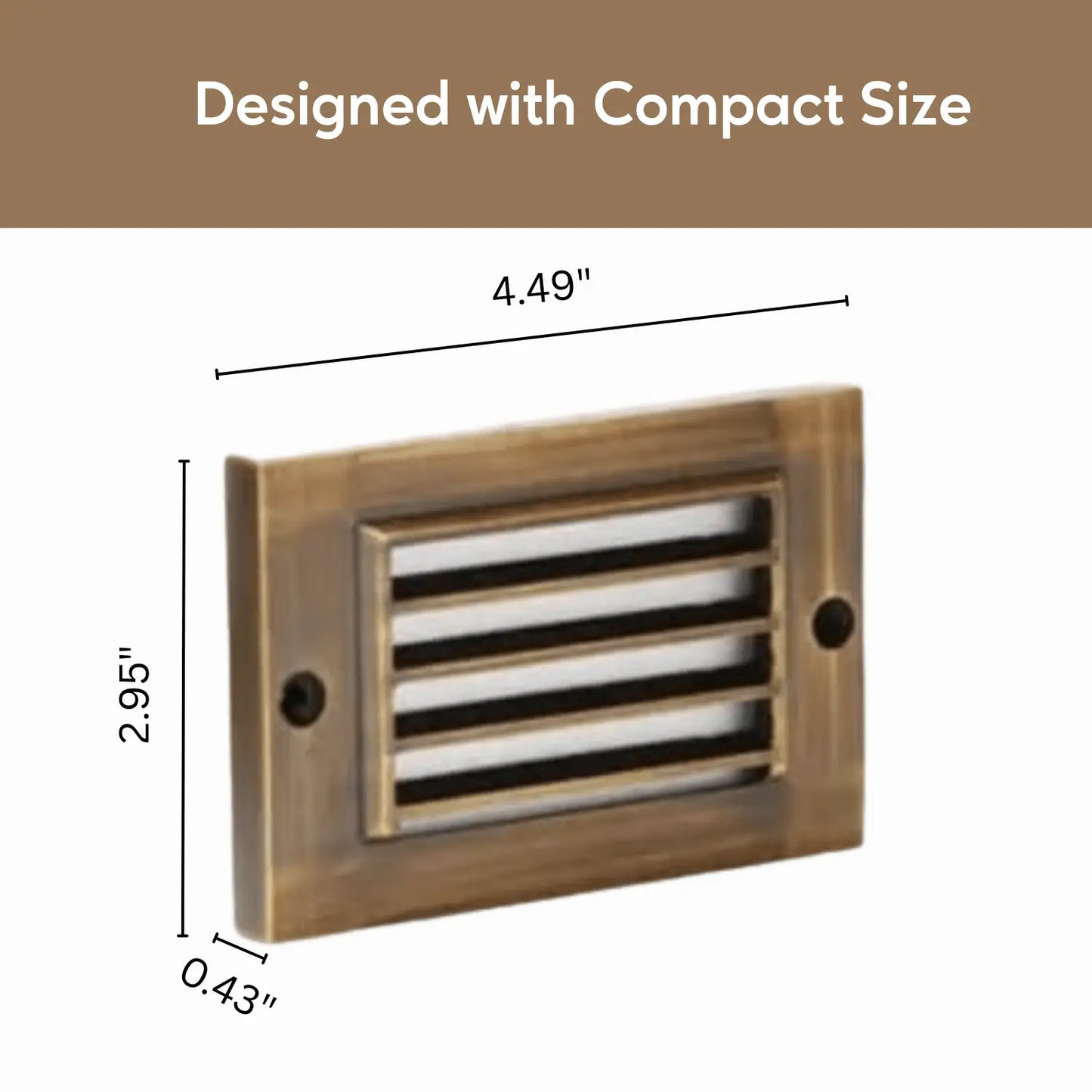 Antique Bronze LED Step Light Fixture | Brass Construction | Low Voltage - Oil Rubbed Bronze - Step Light