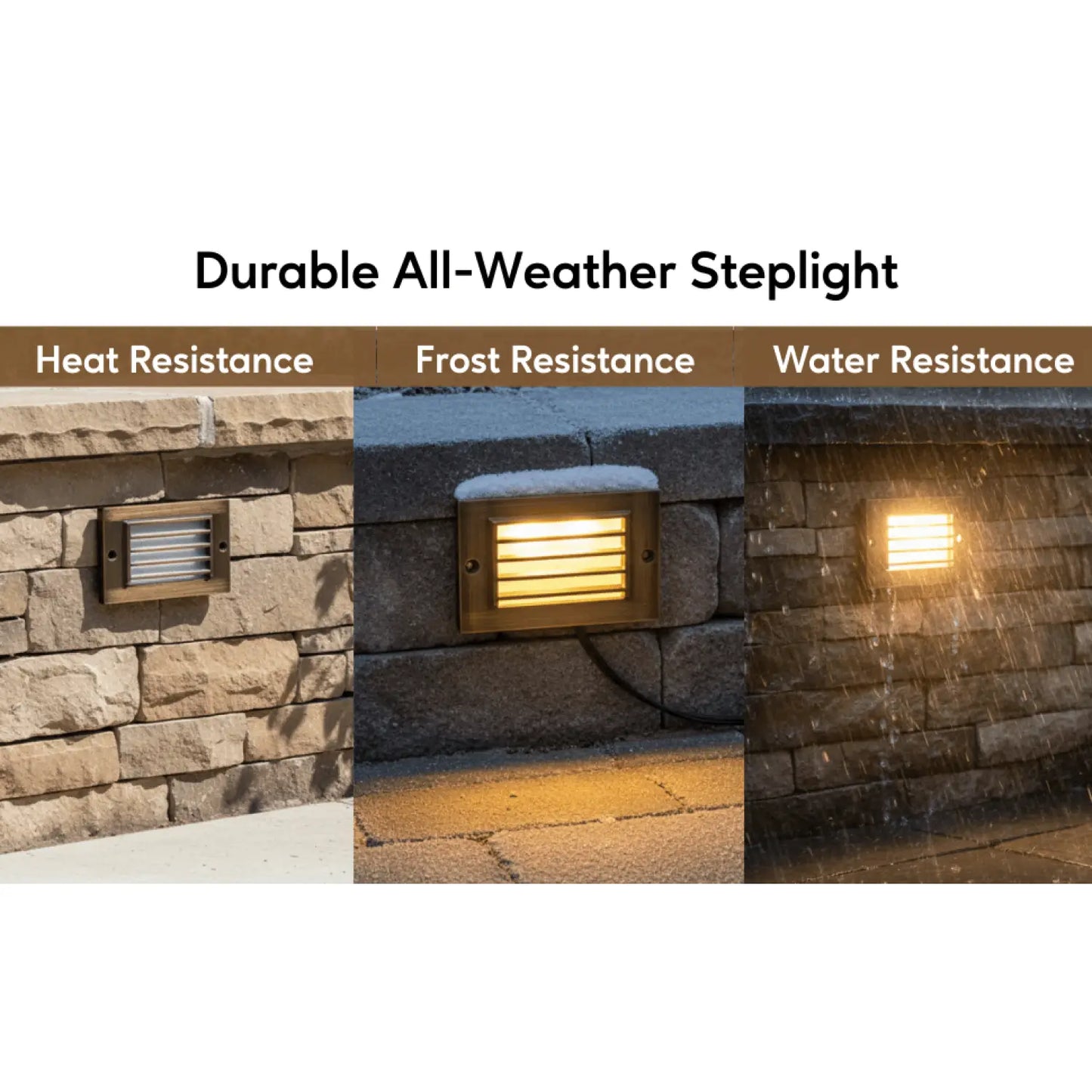Antique Bronze LED Step Light Fixture | Brass Construction | Low Voltage - Oil Rubbed Bronze - Step Light