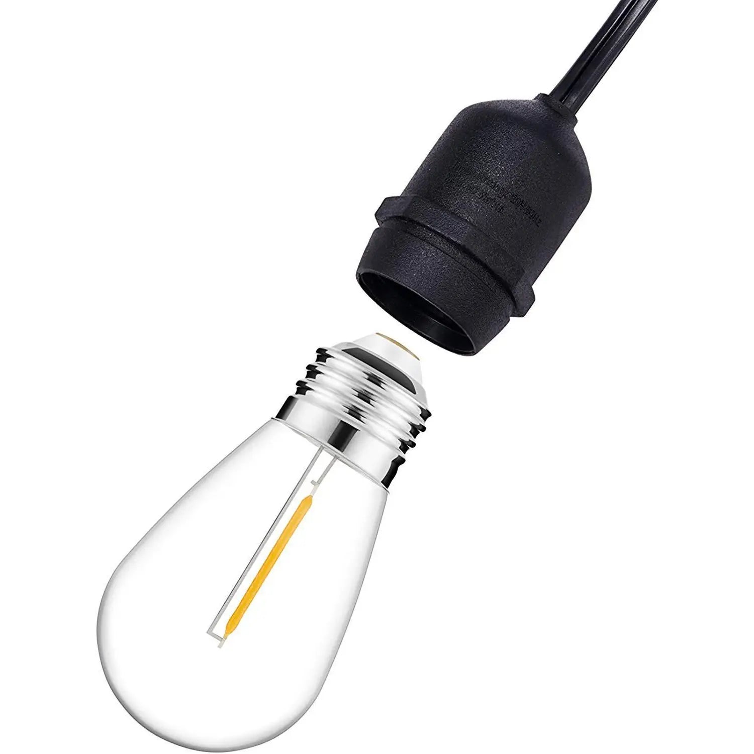 Backyard String Lights with Solar LED feature for Cozy Outdoor - 12m10 lights - 12V Hanging Light