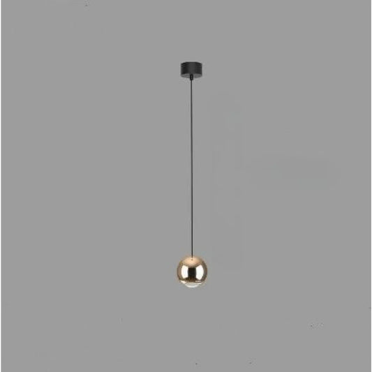 Ball Pendant Light for Living Room with Sleek Modern Design - 1gold disc - Hanging Light