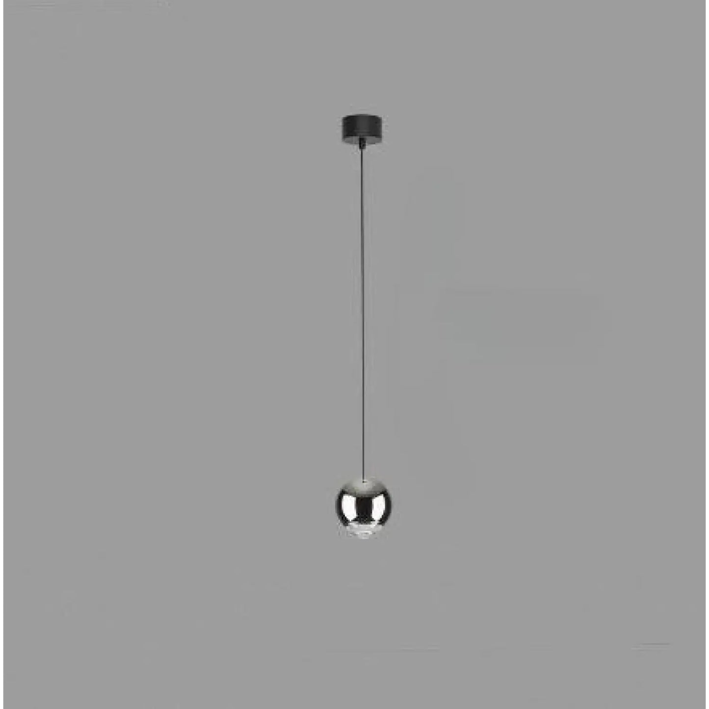 Ball Pendant Light for Living Room with Sleek Modern Design - 1head black disc - Hanging Light