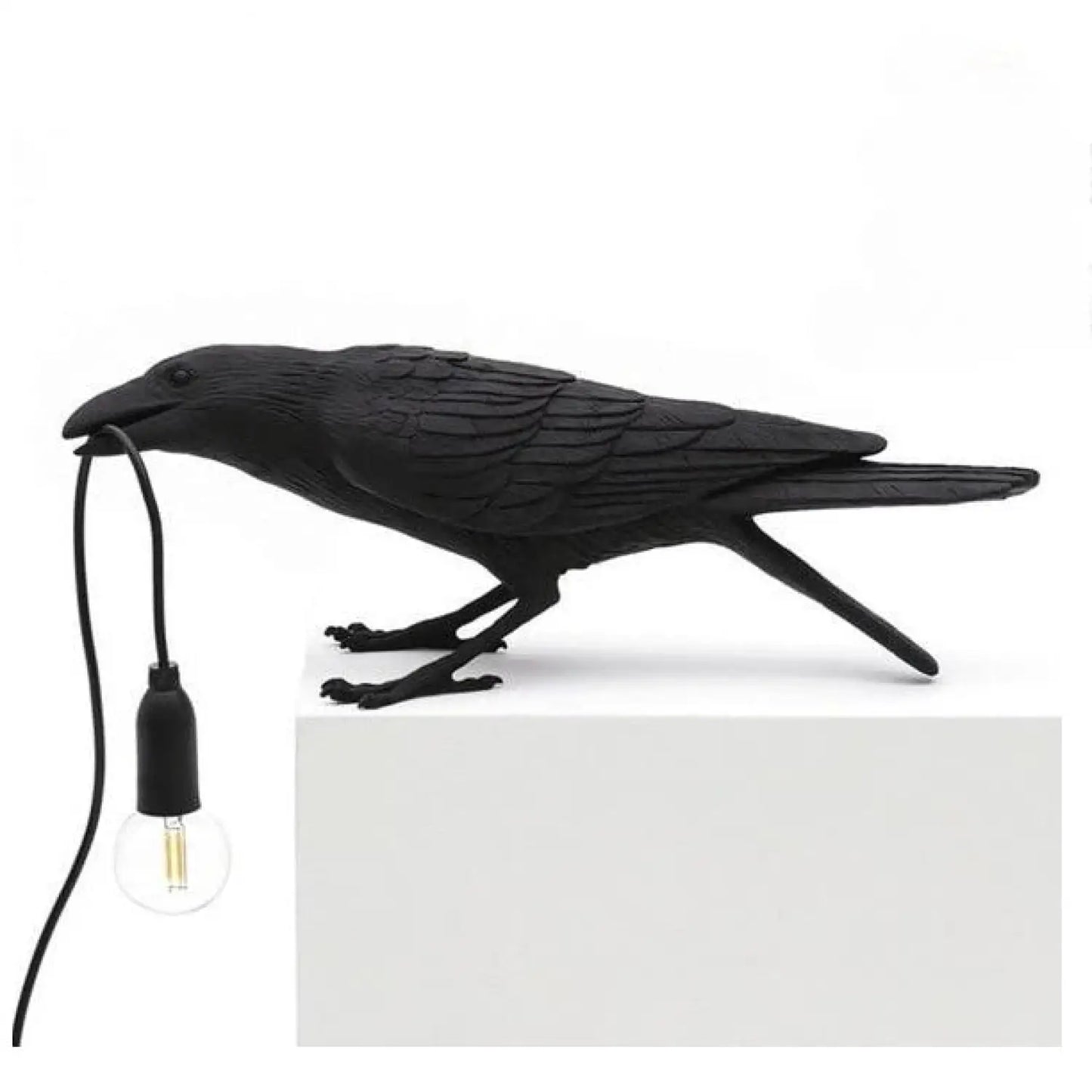 Bird Resin Wall Decor with Creative & Stylish Lamp Holder Design - Black / D / US - 12V Hanging Light