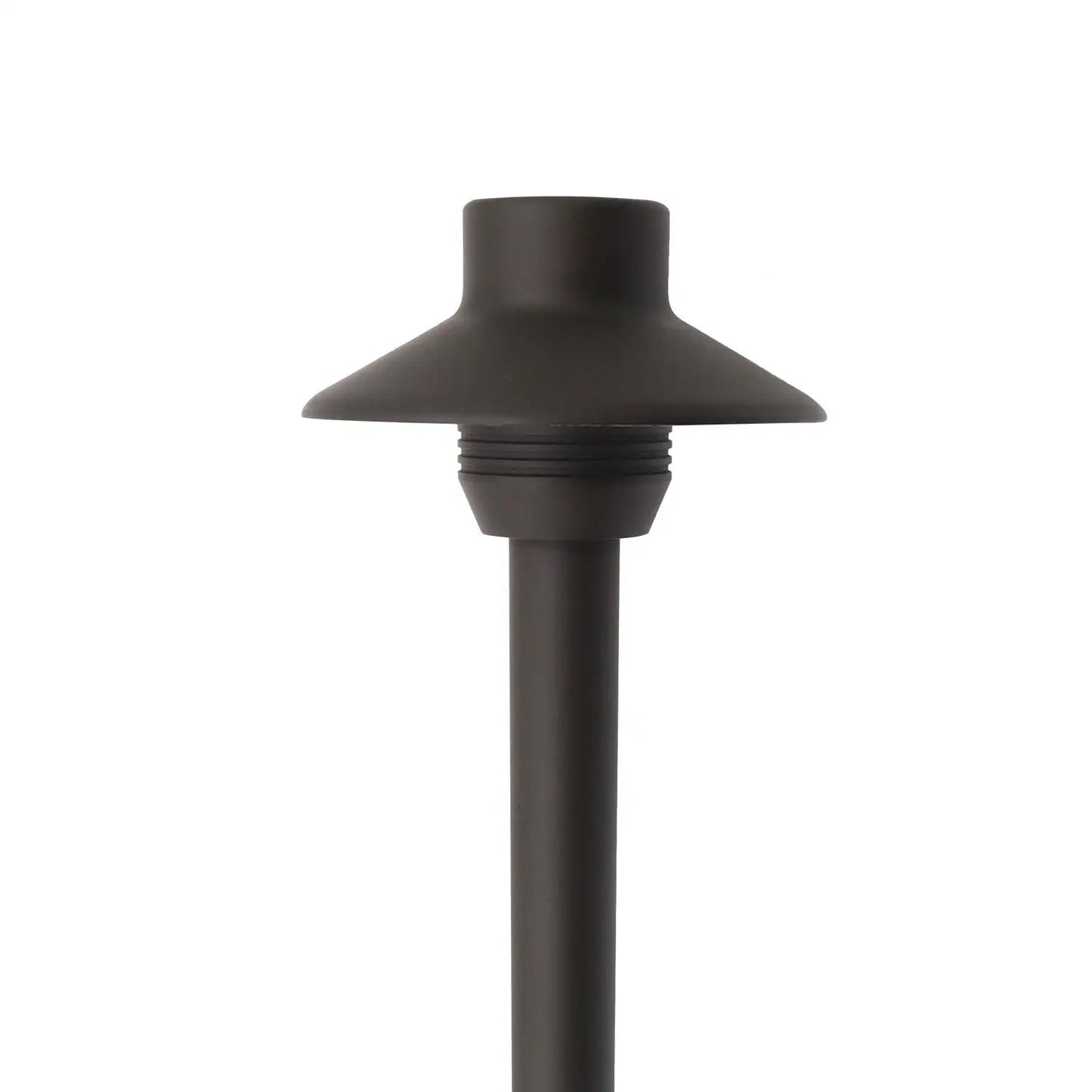 Brass LED Path Lights for Outdoor Landscape Illumination - Stem & Light Matte Black